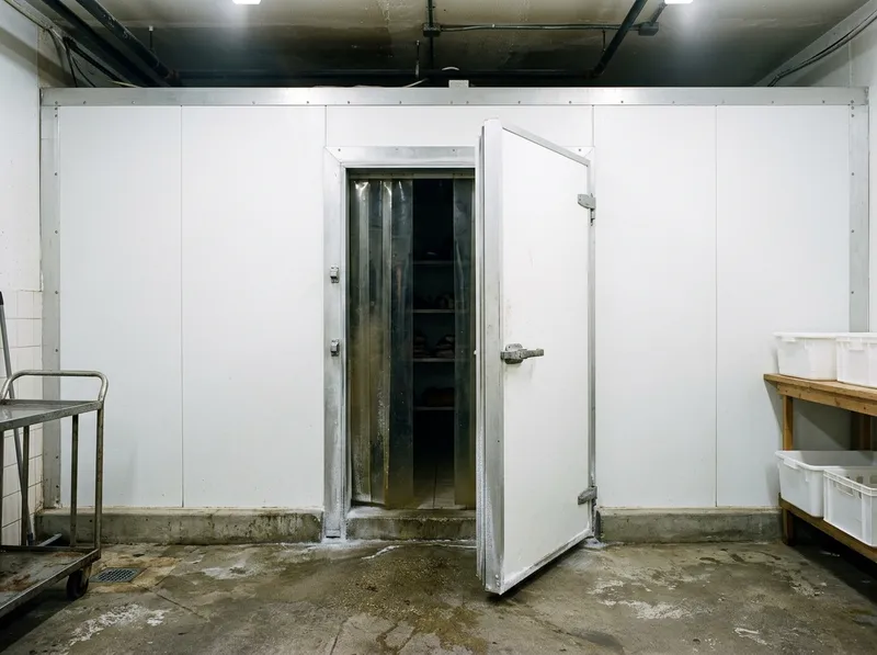 Porta de câmara frigorífica com mostrador de temperatura